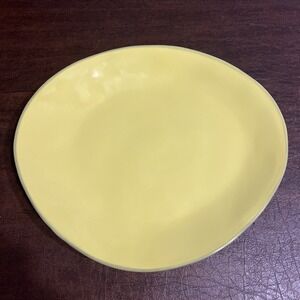 Anthropologie Terra Dinner Plate Chartreuse 2pc Portugal Yellow Citrine 10 1/2